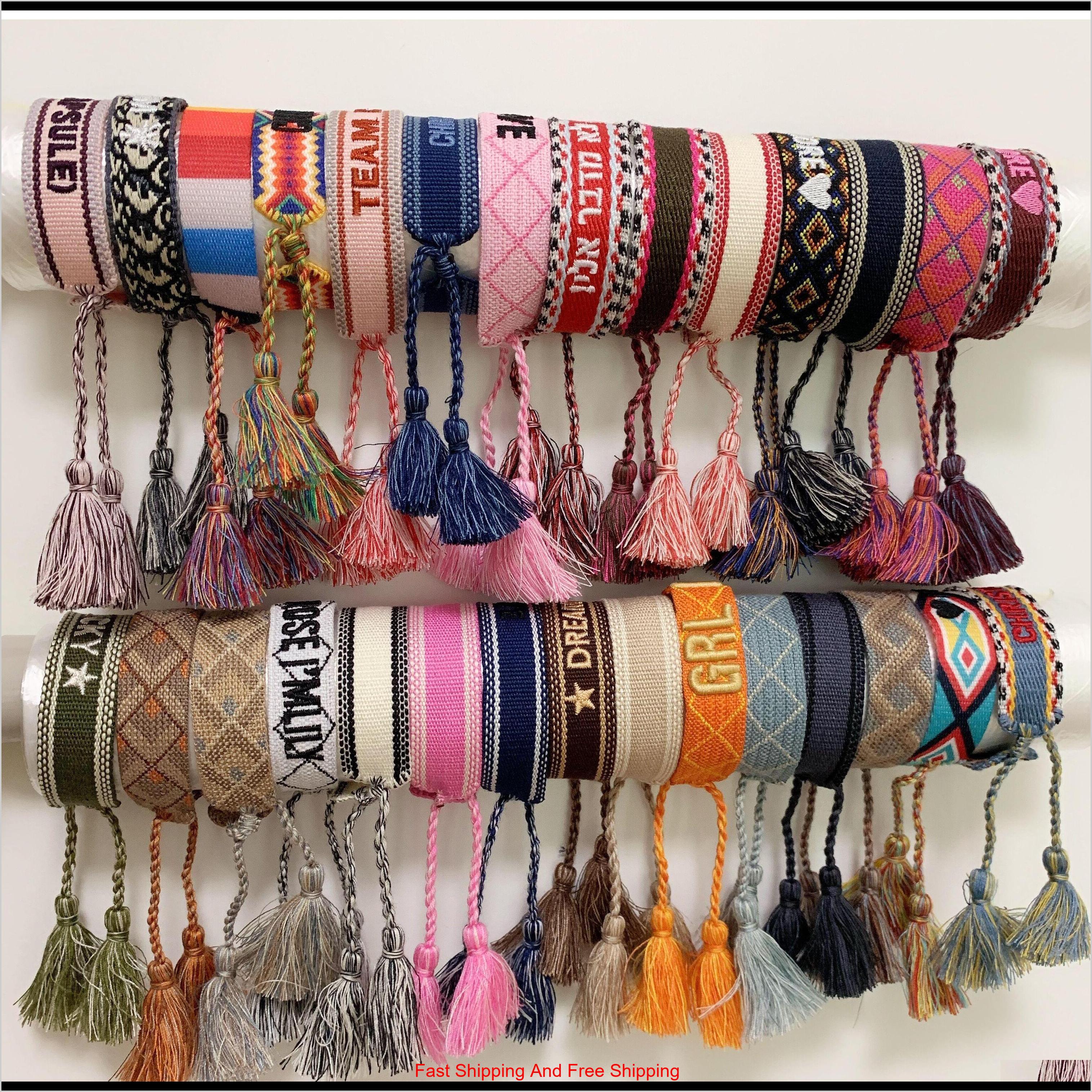 Luxury Style Rope Material Woven Bracelet With Sewing Words And Tassel Hand Strap Brand Jewelry For Women Gift Iywu3 Fydv7 Torex, Black
Luxury Style Rope Material Woven Bracelet With Sewing Words And Tassel Hand Strap Brand Jewelry For Women Gift Iywu3 Fydv7 Torex, Black