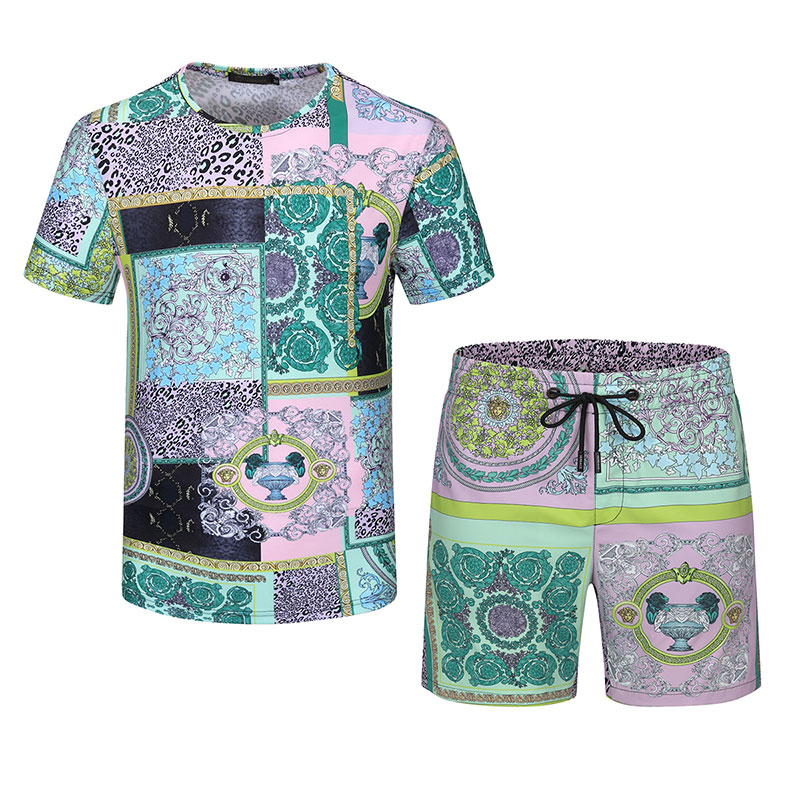Men's T-Shirts with pants Suit high quality Anti-pilling Breathable Does not shrink Designer Men's Clothing Floral Print Short sle, White;black
Men's T-Shirts with pants Suit high quality Anti-pilling Breathable Does not shrink Designer Men's Clothing Floral Print Short sle, White;black