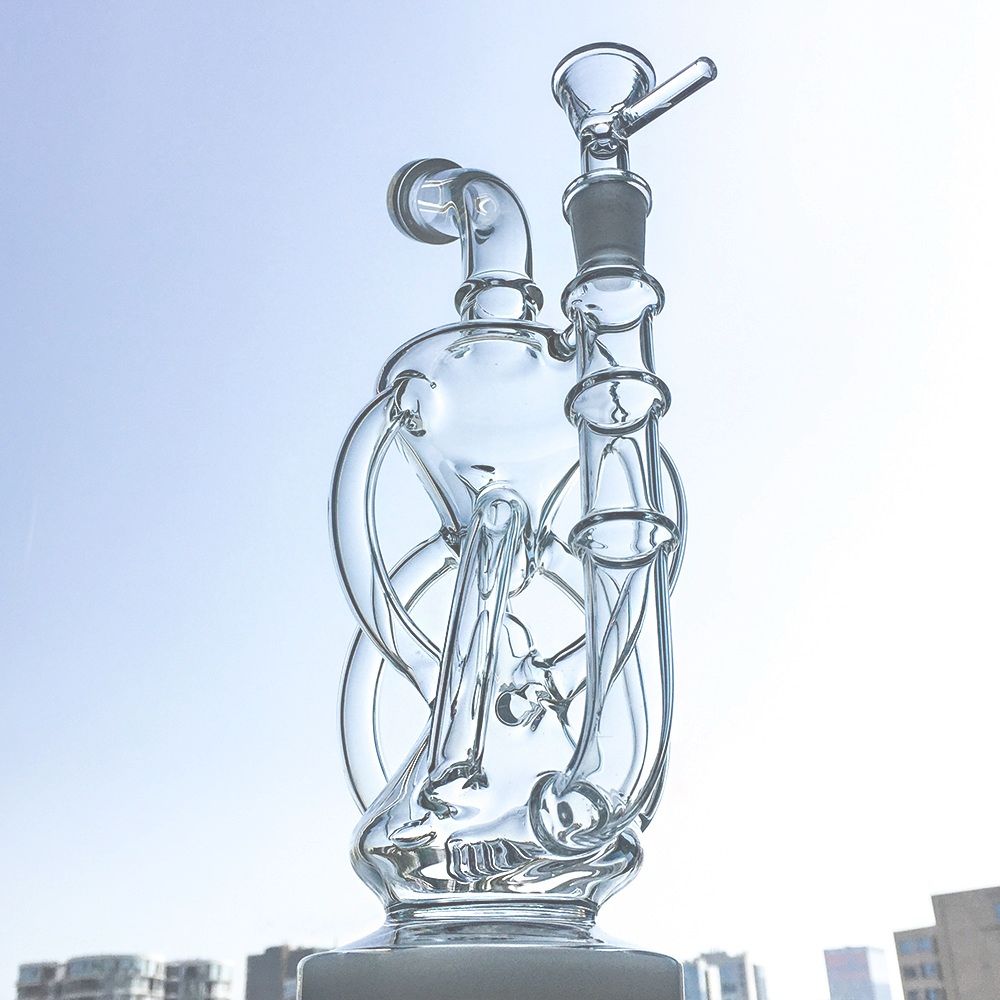 Unique Hookahs Clear Glass Bongs Recycler Water Pipes Propeller Inline Perc Oil Dab Rigs 14mm Female Joint With Glass Bowl
Unique Hookahs Clear Glass Bongs Recycler Water Pipes Propeller Inline Perc Oil Dab Rigs 14mm Female Joint With Glass Bowl