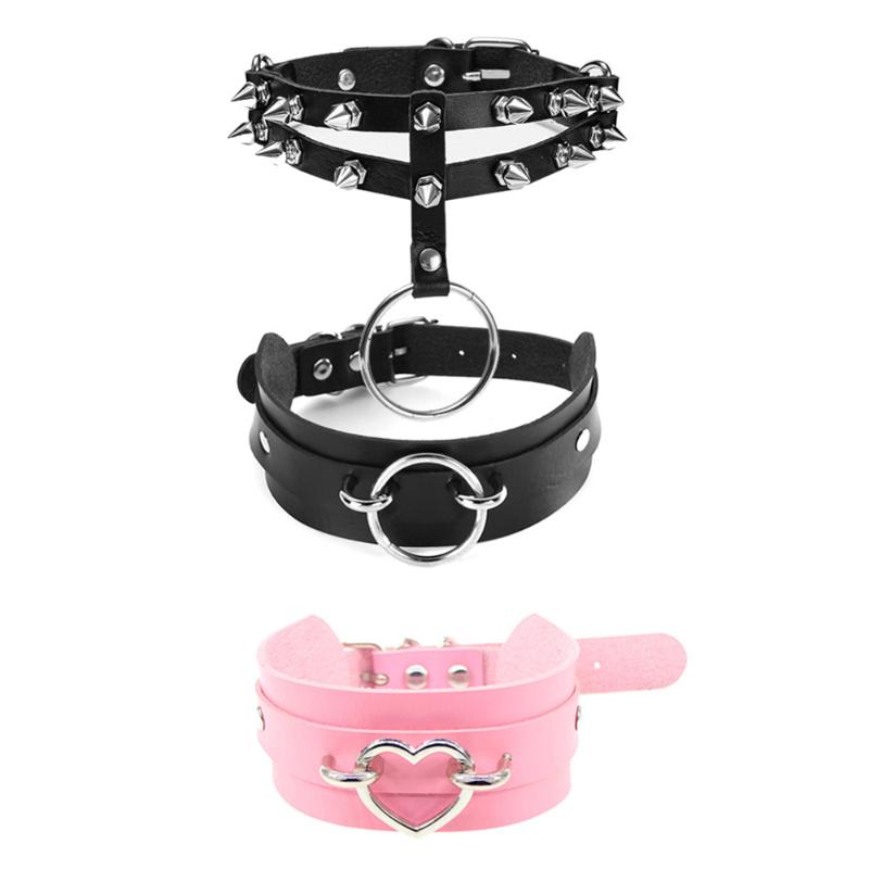 Chokers Harajuku Cosplay Sexy Bondage Rock Rivet Punk Heart Goth Egirl Choker Collar PU Leather Gothic Necklace For Men Women, Golden;silver
Chokers Harajuku Cosplay Sexy Bondage Rock Rivet Punk Heart Goth Egirl Choker Collar PU Leather Gothic Necklace For Men Women, Golden;silver