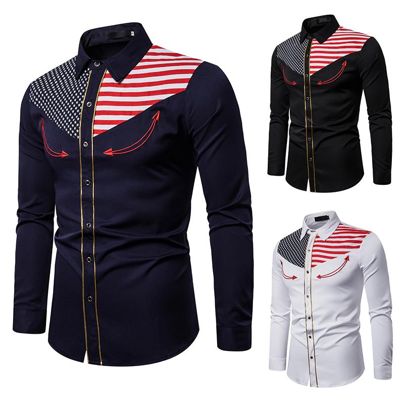 PUIMENTIUA Western Cowboy Embroidered Shirt American Flag Button Down Slim Fit Long Sleeve, White
PUIMENTIUA Western Cowboy Embroidered Shirt American Flag Button Down Slim Fit Long Sleeve, White