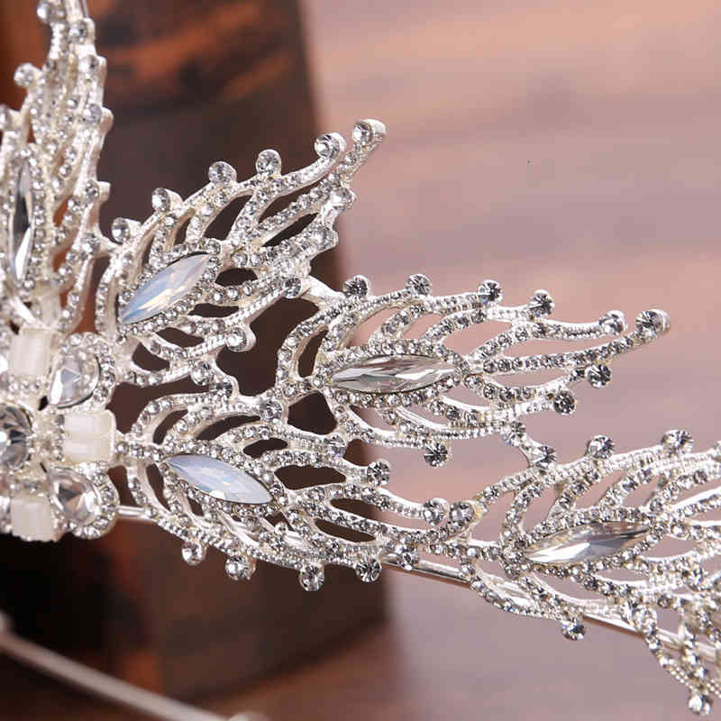 Wedding Hair Jewelry Accessories Exquisite Bridal Band Headdress Handmade Diamond Leaf Crown