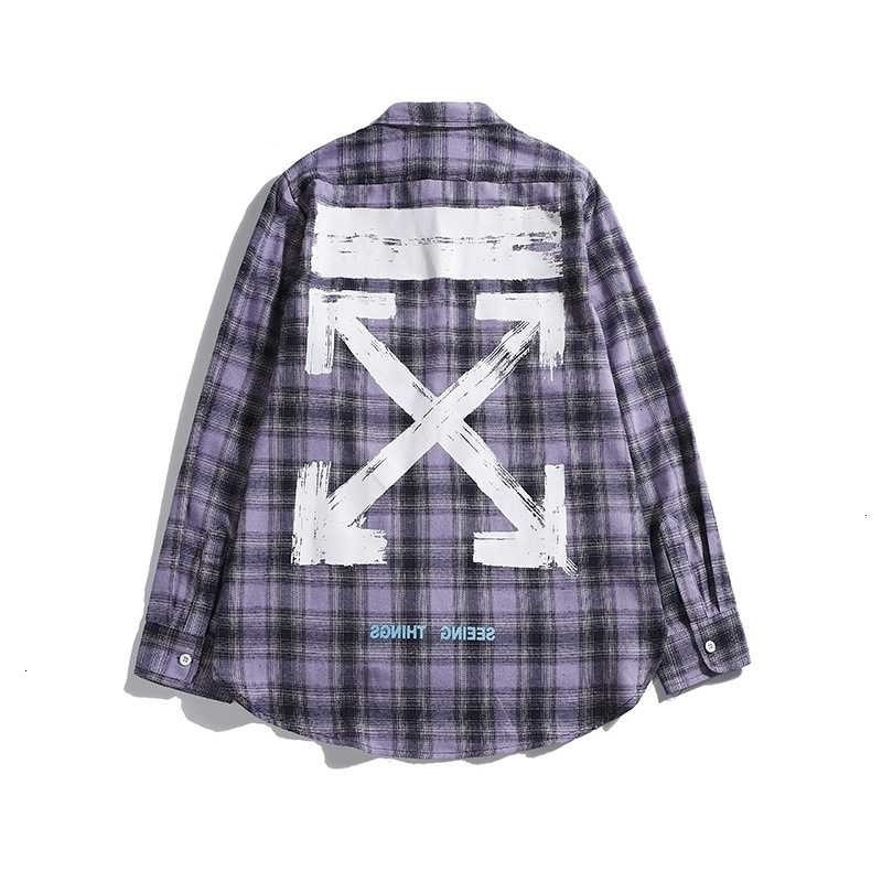 New Arrive Off Graffiti Brush Paint Arrow Print Plaid Long Sleeve High Street White Couple Hip Hop Shirt2AFW, Yellow
New Arrive Off Graffiti Brush Paint Arrow Print Plaid Long Sleeve High Street White Couple Hip Hop Shirt2AFW, Yellow