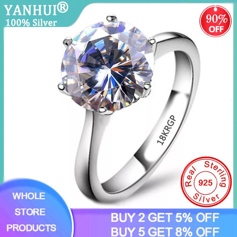 Cluster Rings 90% Off! With Certificate Solitaire 2.0ct Zirconia Diamond Ring Luxury Solid 18K Gold Color Sterling Silver 925 For Women, Golden;silver
Cluster Rings 90% Off! With Certificate Solitaire 2.0ct Zirconia Diamond Ring Luxury Solid 18K Gold Color Sterling Silver 925 For Women, Golden;silver