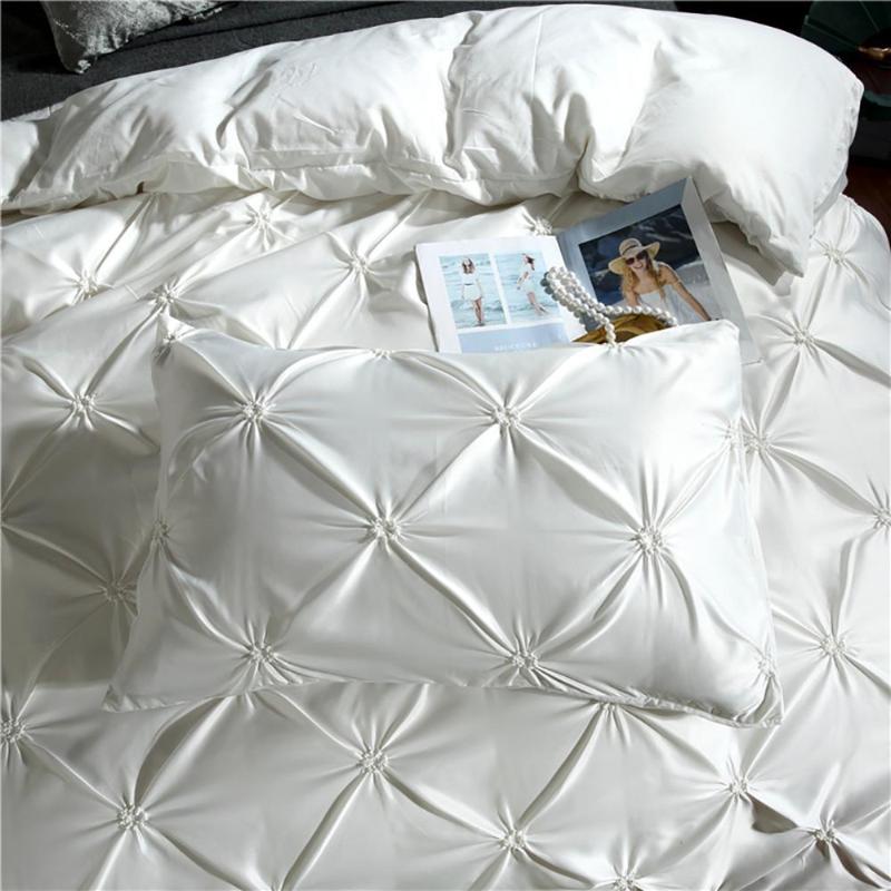 Bedding Sets Satin Silk Comforter Set Queen King Bed Cover Duvet Bedclothes Quilt Pillow Case Home Decoration Textile