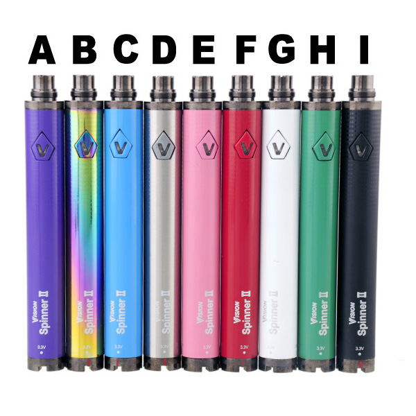 Vision Spinner 2 II Battery 1600mAh Ego C Twist Variable Voltage VV 3.3-4.8V Electronic Cigarette Vape Pen For 510 Thread Atomizers Tank
Vision Spinner 2 II Battery 1600mAh Ego C Twist Variable Voltage VV 3.3-4.8V Electronic Cigarette Vape Pen For 510 Thread Atomizers Tank