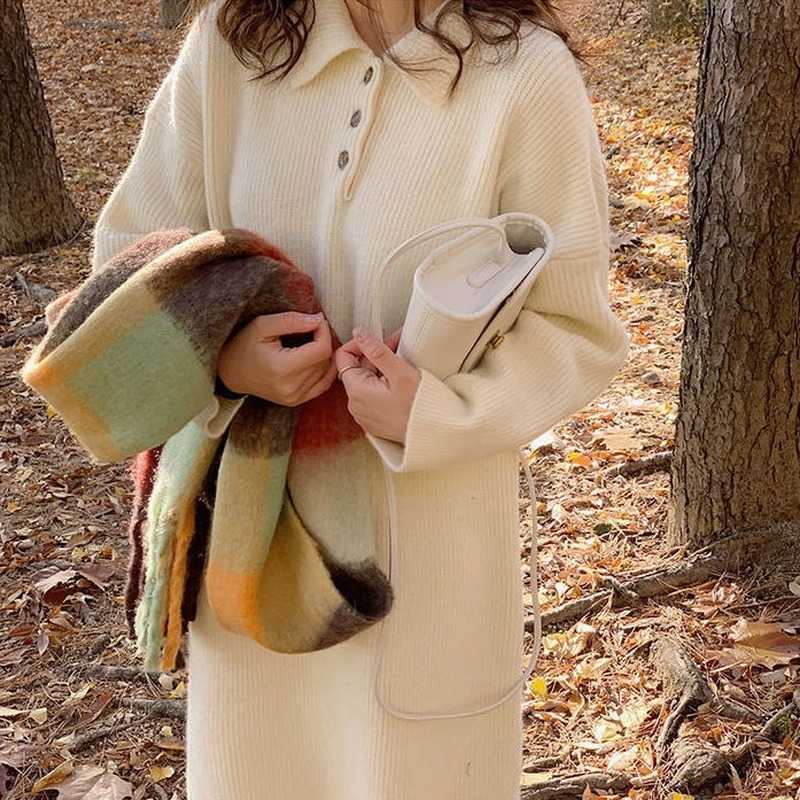 Casual Knitted Dres Loose Long Sleeve Midi Sweater Female Sweet Outwear Ladies Autumn Korean 210604, As the picture
Casual Knitted Dres Loose Long Sleeve Midi Sweater Female Sweet Outwear Ladies Autumn Korean 210604, As the picture