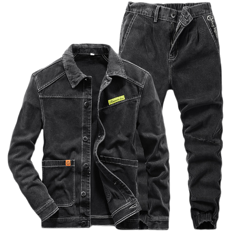 Spring Autumn Black Men's Tracksuits Casual Fashion 2021 Long Sleeve Jacket and Jeans 2 Piece Set Size M-4XL Couple Denim Suit, 2679.2786
Spring Autumn Black Men's Tracksuits Casual Fashion 2021 Long Sleeve Jacket and Jeans 2 Piece Set Size M-4XL Couple Denim Suit, 2679.2786