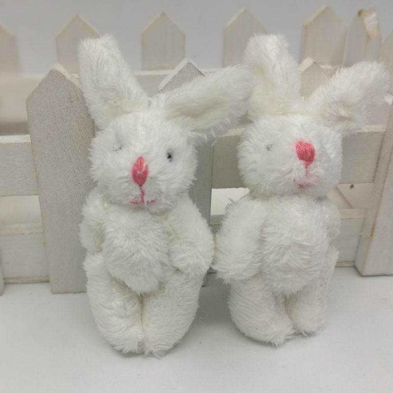 20pcs/lot Mini Plush Dolls 6cm Joint Rabbit Plush Toys Gifts Birthday Wedding Party Decor Q0727
