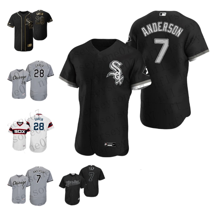 Custom Chicago Mens women youth White Soxs 28 Leury Garcia 7 Tim Anderson White black Authentic 2020 Home Jersey
Custom Chicago Mens women youth White Soxs 28 Leury Garcia 7 Tim Anderson White black Authentic 2020 Home Jersey