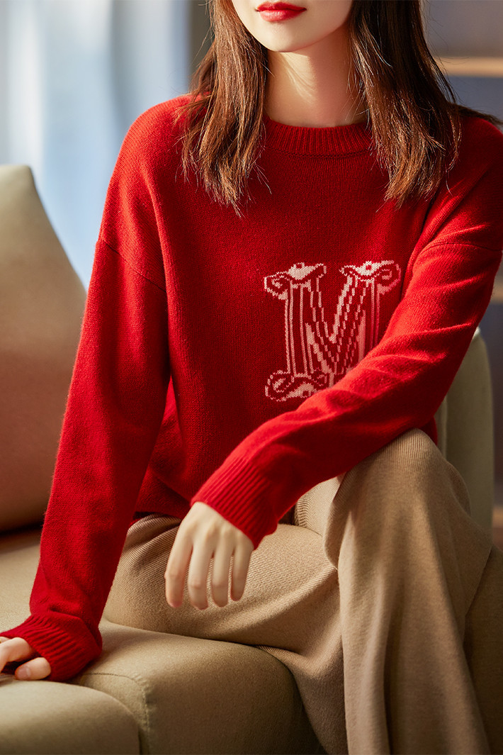 O-Neck casual loose women's sweater cashmere wool sweater Long sleeve pullover winter Trend new product 210218