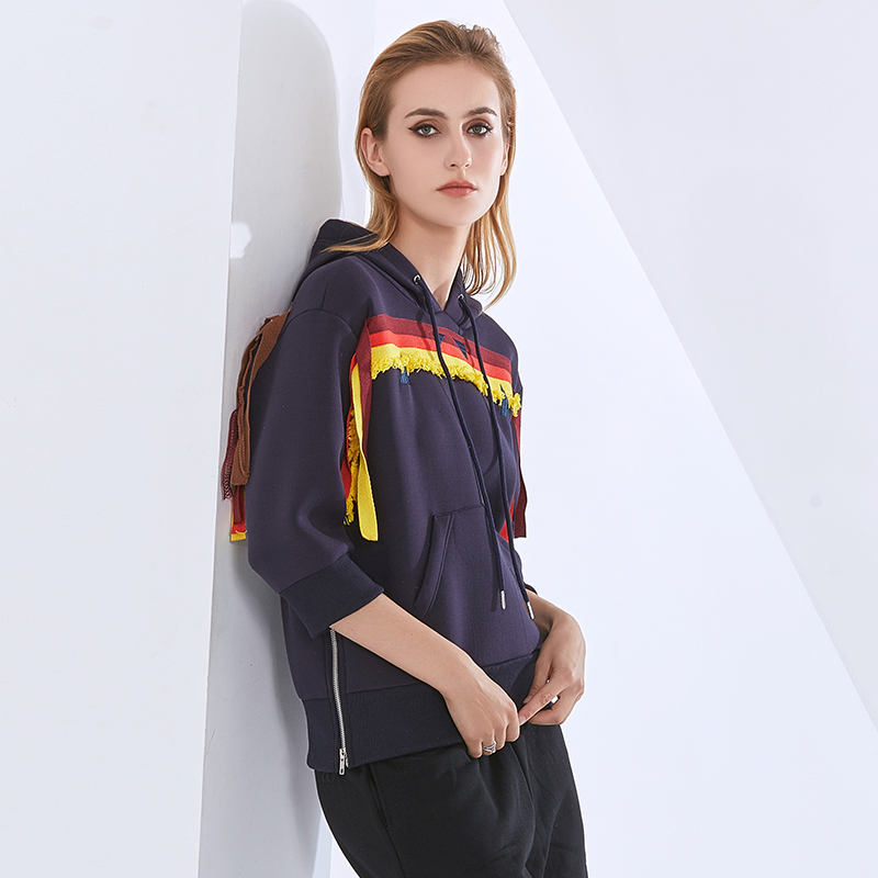Streetwear Patchwork Printed Sweatshirt For Women Hooded Collar Long Sleeve Hit Color Casual Sweatshirts Female New, Black
Streetwear Patchwork Printed Sweatshirt For Women Hooded Collar Long Sleeve Hit Color Casual Sweatshirts Female New, Black