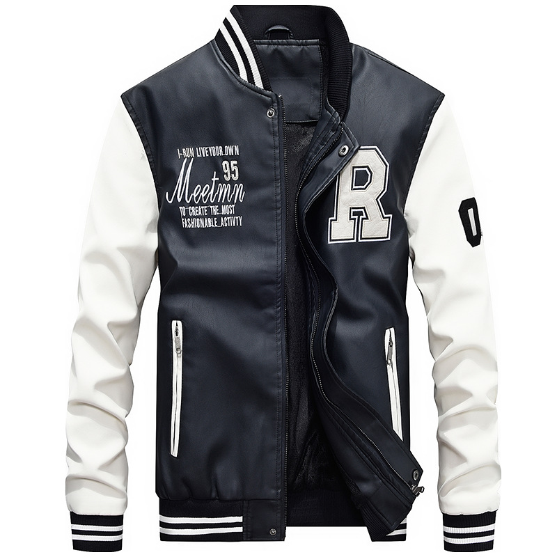 New Men Leather Jacket Embroidery Baseball PU Jackets Male Casual Luxury Winter Fleece Pilot Bomber Jacket Coat, Yellow
New Men Leather Jacket Embroidery Baseball PU Jackets Male Casual Luxury Winter Fleece Pilot Bomber Jacket Coat, Yellow