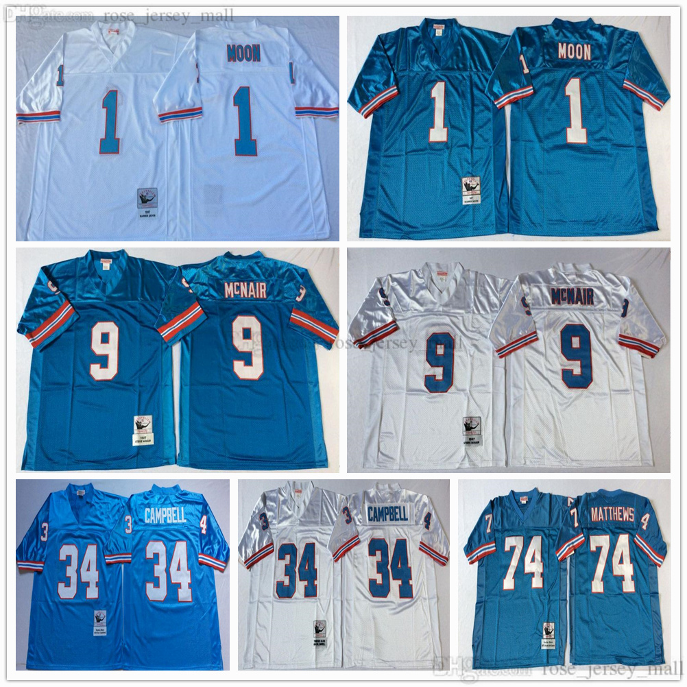 NCAA 75th Vintage Football 9 Steve McNair Jerseys Mitchell & Ness 1 Warren Moon 34 Earl Campbell 74 Bruce Matthews Jersey College Blue White, Same as picture
NCAA 75th Vintage Football 9 Steve McNair Jerseys Mitchell & Ness 1 Warren Moon 34 Earl Campbell 74 Bruce Matthews Jersey College Blue White, Same as picture