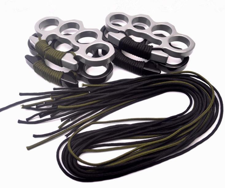 Strong Thick Metal Brass Knuckle Dusters with Rope Defense Personal Security Women and Men Self defense Tool PF02 - view 8
