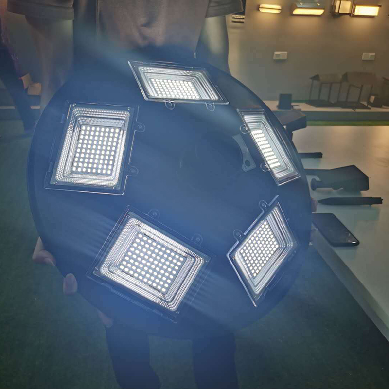 Solar UFO Lamp 150W 250W 300W 500W 1000W 3 5 heads Round IP65 Waterproof Integrated Street Light