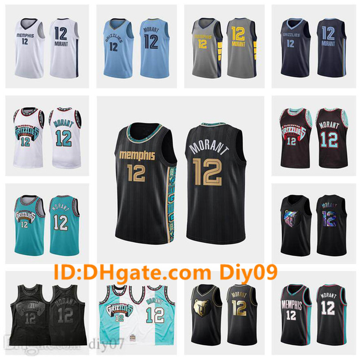 12 Ja Morant Memphis Grizzlies 2020-21 City Basketball New Icon Jersey Green Black White Blue, With sign
12 Ja Morant Memphis Grizzlies 2020-21 City Basketball New Icon Jersey Green Black White Blue, With sign