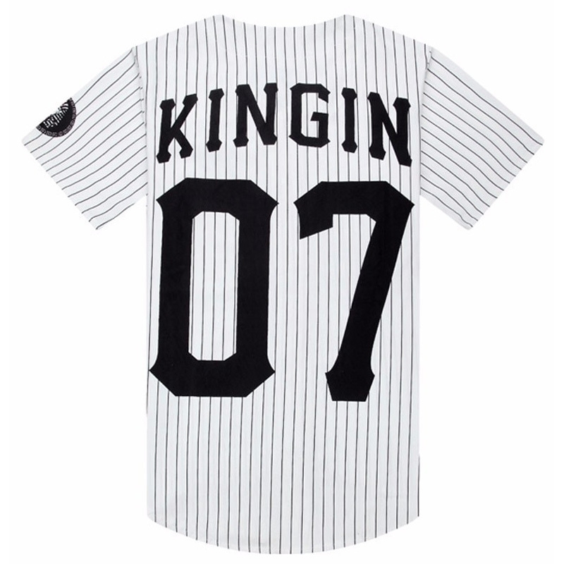 - Hot Selled T-shirts Fashion Streetwear Hip Hop Baseball Jersey Striped Shirt Men Clothing Tyga Last Kings Clothes Y200824, White;black
- Hot Selled T-shirts Fashion Streetwear Hip Hop Baseball Jersey Striped Shirt Men Clothing Tyga Last Kings Clothes Y200824, White;black