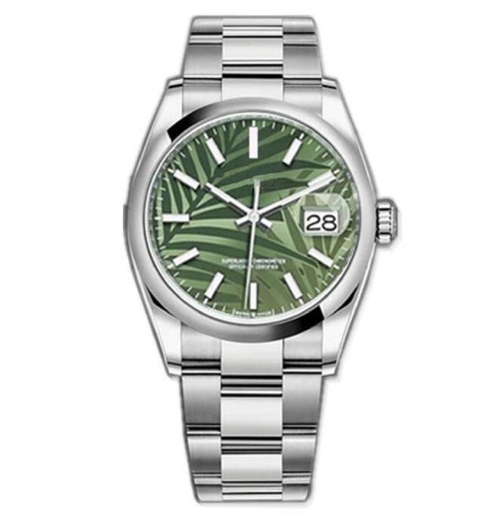 Smooth Bezel Datejust Green Dial Steel Mens 36mm Watch Sapphire Glass Automatic Mechanical Stainless Oyster Perpetual Turquoise 124300 Wristwatches, Slivery;brown
Smooth Bezel Datejust Green Dial Steel Mens 36mm Watch Sapphire Glass Automatic Mechanical Stainless Oyster Perpetual Turquoise 124300 Wristwatches, Slivery;brown