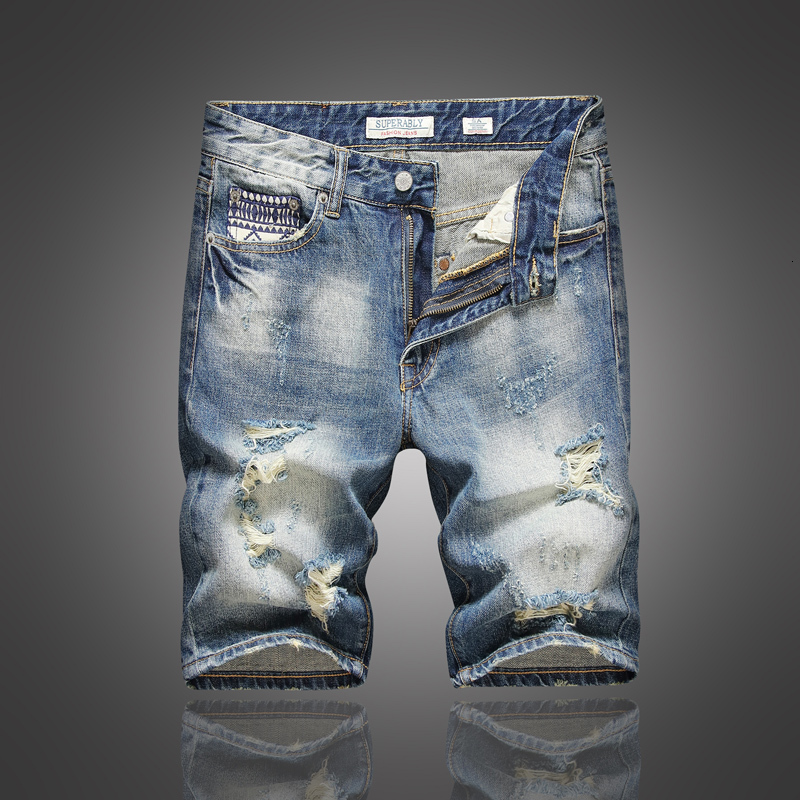 2021 New Fashion Streetwear Retro Blue Destroyed Ripped Denim Shorts Men Newly Designer Summer Hip Hop Short Jeans Homme Q1de
2021 New Fashion Streetwear Retro Blue Destroyed Ripped Denim Shorts Men Newly Designer Summer Hip Hop Short Jeans Homme Q1de