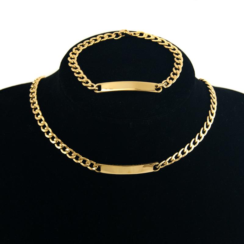 Chokers Women Curved ID Bar Necklace Cuban Chain Stainless Steel Couples Jewelry Blank Collar Choker For Gift
Chokers Women Curved ID Bar Necklace Cuban Chain Stainless Steel Couples Jewelry Blank Collar Choker For Gift