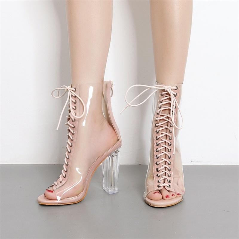 Sandals Plus Size Boots Women Shoes High Heel Transparent Comfort Fashion Sexy Sandal Woman Summer Peep Heels
Sandals Plus Size Boots Women Shoes High Heel Transparent Comfort Fashion Sexy Sandal Woman Summer Peep Heels