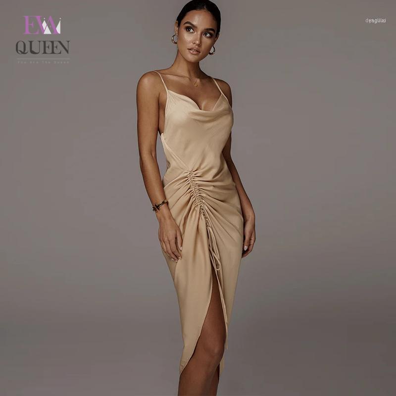 EvaQueen Drawstring Ruched Sexy Party Dresses Women Solid Sleeveless Backless Midi Dress Summer Spaghetti Strap Bodycon Vestidos1, Khaki
EvaQueen Drawstring Ruched Sexy Party Dresses Women Solid Sleeveless Backless Midi Dress Summer Spaghetti Strap Bodycon Vestidos1, Khaki