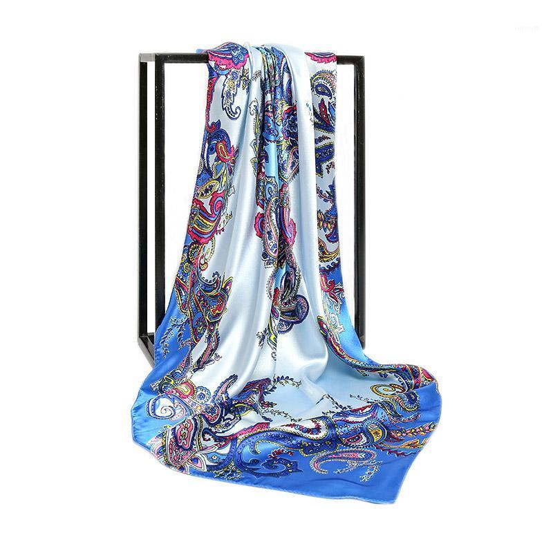 Scarves Fashion Print Cashew Square Scarf Hijab Imitation Silk Kerchief Arab Muslim Turban Women Shawl 90*90cm, Blue;gray
Scarves Fashion Print Cashew Square Scarf Hijab Imitation Silk Kerchief Arab Muslim Turban Women Shawl 90*90cm, Blue;gray
