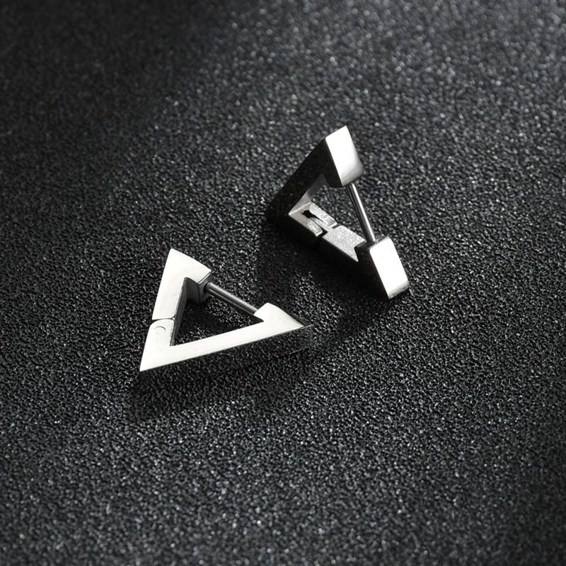 Fashion Gothic Triangle Unisex Punk Rock Stainless Steel Men Women Ear Stud Earrings Pierced Push-Back Ear Plug Buckle, Golden;silver 
Fashion Gothic Triangle Unisex Punk Rock Stainless Steel Men Women Ear Stud Earrings Pierced Push-Back Ear Plug Buckle, Golden;silver