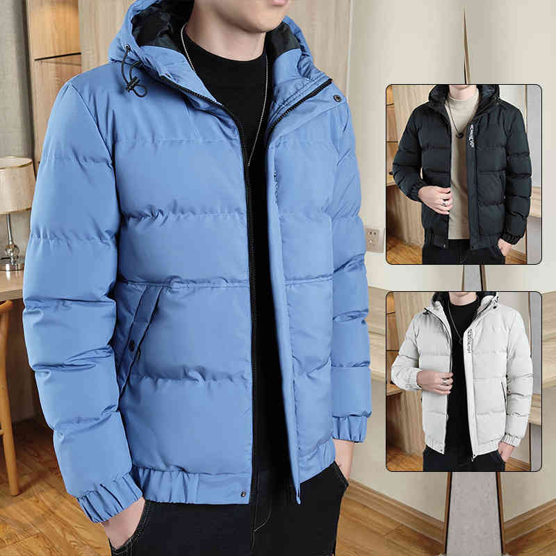 cotton fashion stand collar men's padded et casual cloth 2021 winter down thickened warm cotton, Black
cotton fashion stand collar men's padded et casual cloth 2021 winter down thickened warm cotton, Black