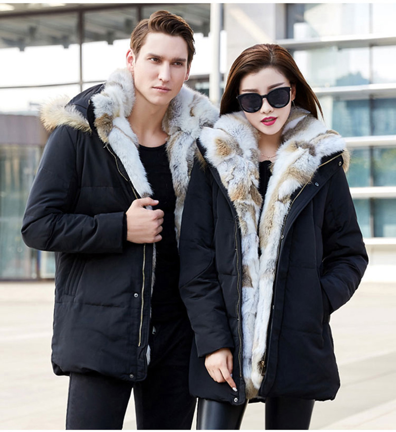 2018 Winter Down Jackets Coat Warm Outwear Real Rabbit Raccoon Hood Women Men Thick Coats, Black
2018 Winter Down Jackets Coat Warm Outwear Real Rabbit Raccoon Hood Women Men Thick Coats, Black