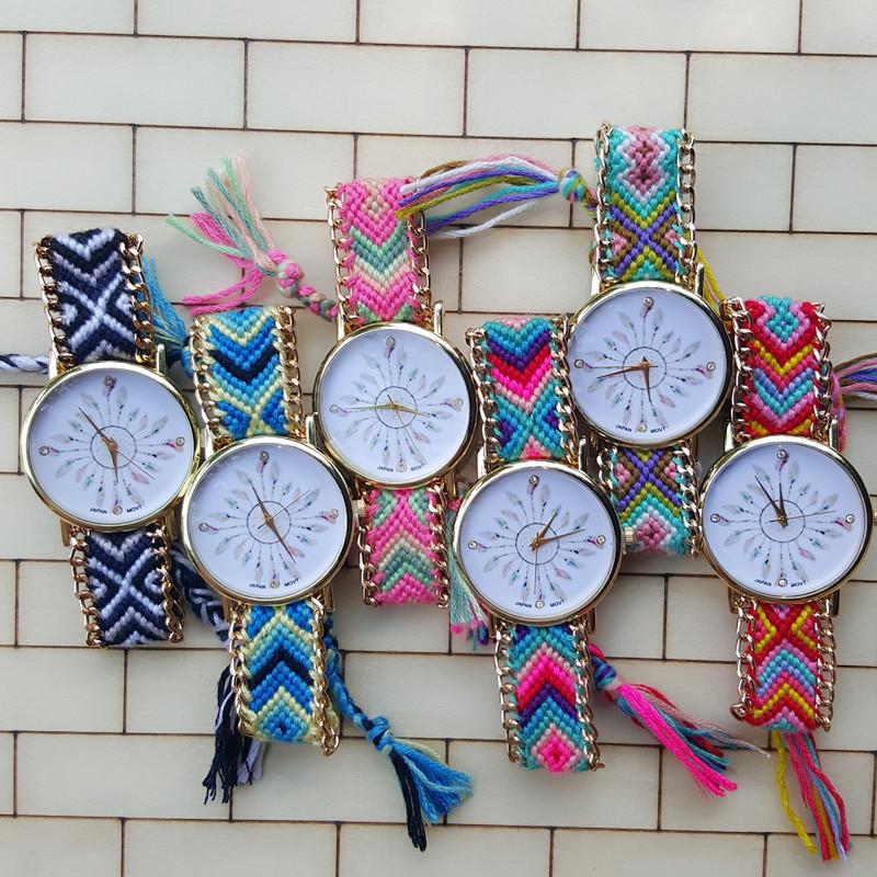 Wristwatches 2021 Exclusive Feathers Woven Watch, Creative Design National Dreamcatcher Weaving Girl Watch Friendship, Blue
Wristwatches 2021 Exclusive Feathers Woven Watch, Creative Design National Dreamcatcher Weaving Girl Watch Friendship, Blue