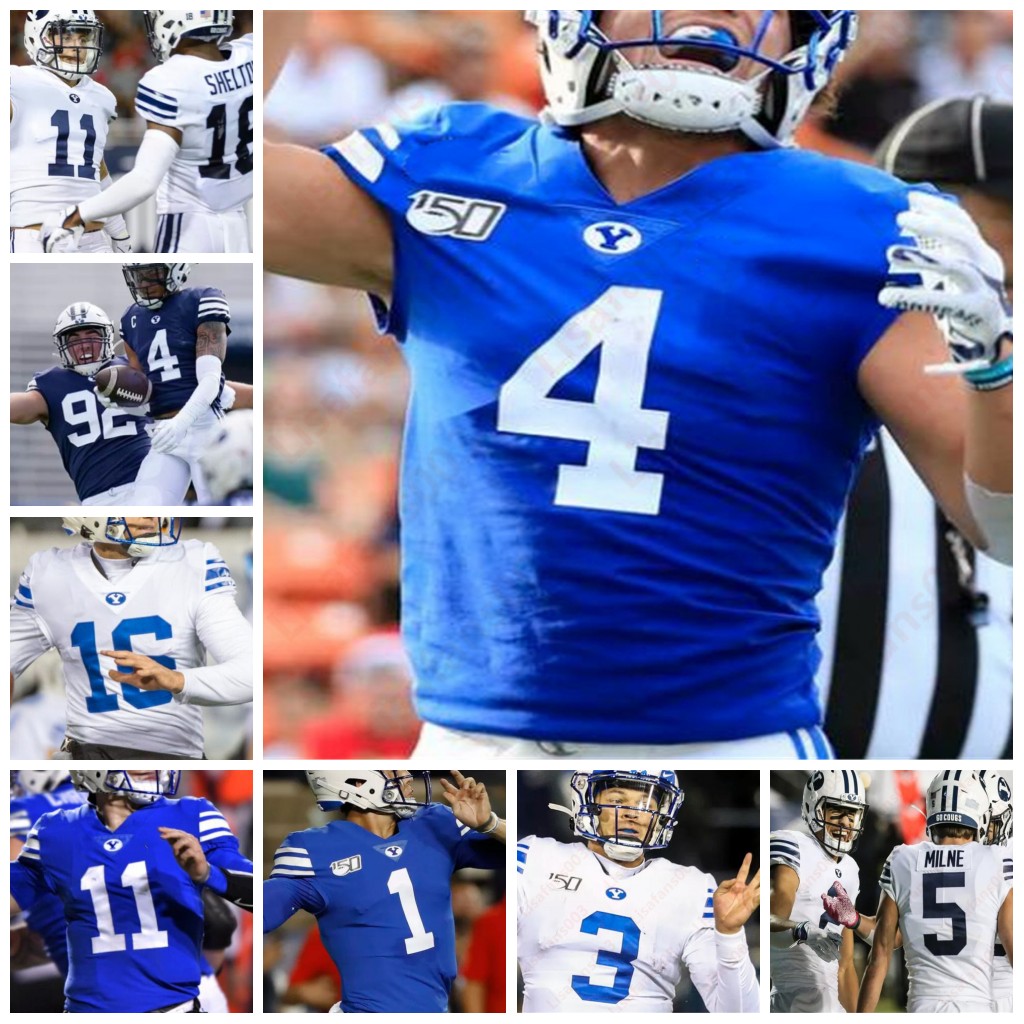 Custom Brigham Young Cougars BYU Football Jersey Zach Wilson Jackson Kaufusi Zayne Anderson Sione Finau Alden Tofa NCAA Jersey, Navy
Custom Brigham Young Cougars BYU Football Jersey Zach Wilson Jackson Kaufusi Zayne Anderson Sione Finau Alden Tofa NCAA Jersey, Navy