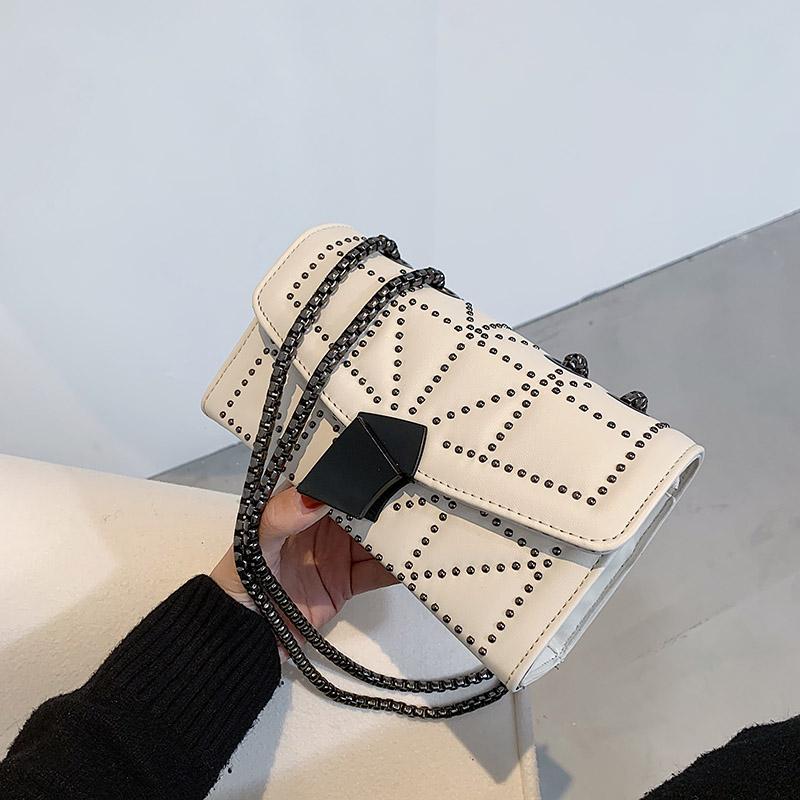 Personality Rivet Shoulder Bag For Women Wild Fashion Leather Mini Chain Underarm Bag New High Quality Girl Solid Handbag X184H, Black
Personality Rivet Shoulder Bag For Women Wild Fashion Leather Mini Chain Underarm Bag New High Quality Girl Solid Handbag X184H, Black