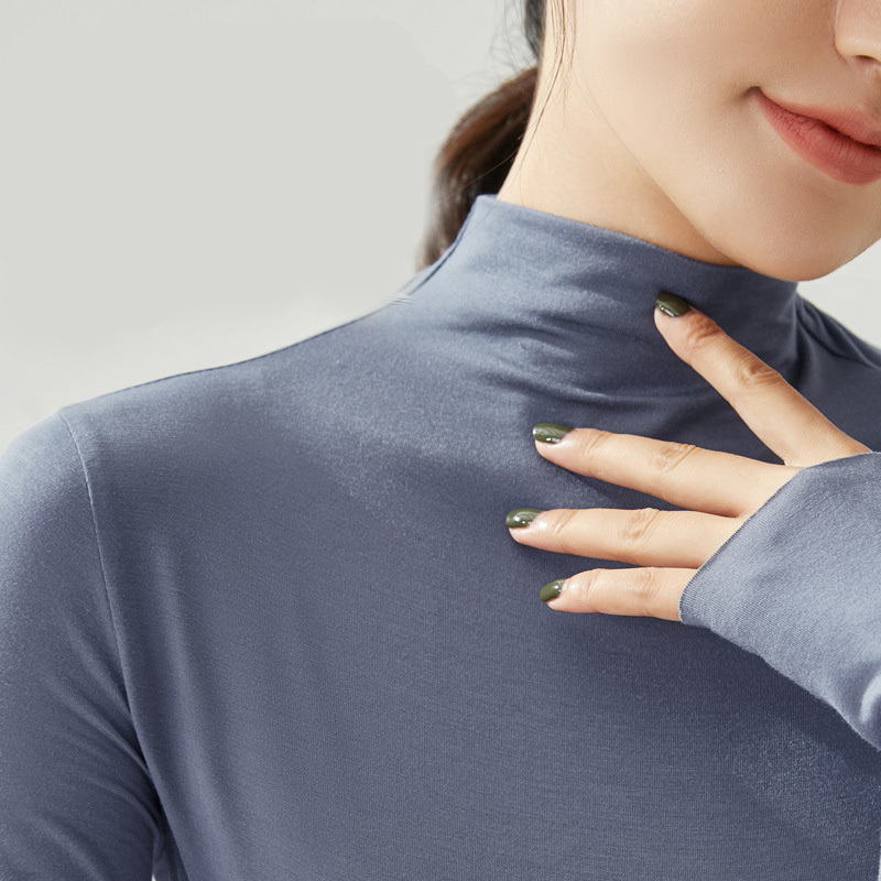 Hot Sale New Autumn Winter Basic Tops Long Sleeve Slim Thin Sexy T-shirt Women Fashion Solid Color Cloth Femme 210302