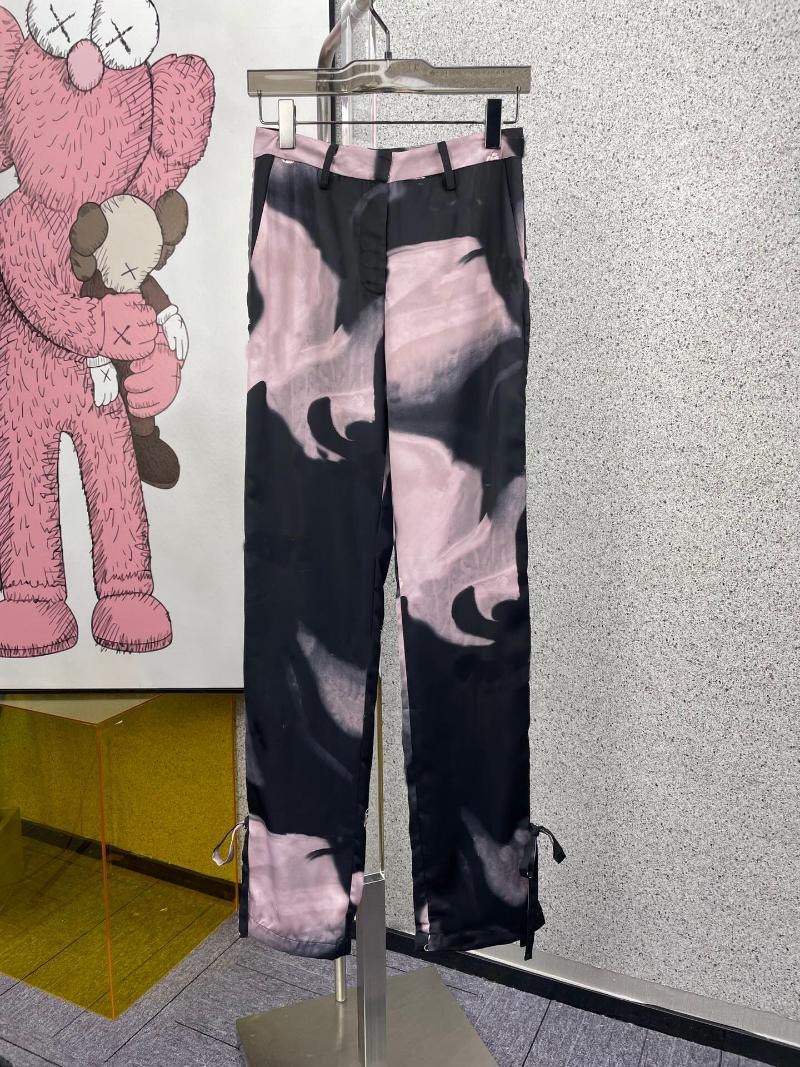 Women's Two Piece Pants 3.2 High End Quality Spring Double-Breasted Pink Blazer Coat Or Waist Ribbon Set Women