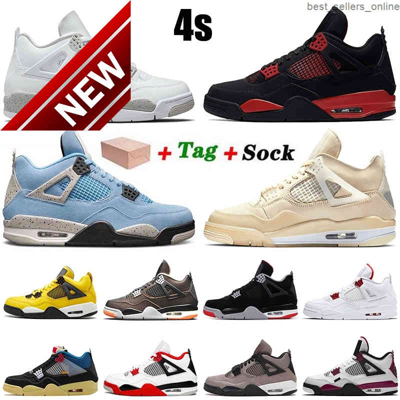 2022 With Box Fire Red Thunder 4 Jumpman 4s Womens Basketball Shoes Mens Trainers Taupe Haze What The University Blue White Oreo Sail, Customize
2022 With Box Fire Red Thunder 4 Jumpman 4s Womens Basketball Shoes Mens Trainers Taupe Haze What The University Blue White Oreo Sail, Customize