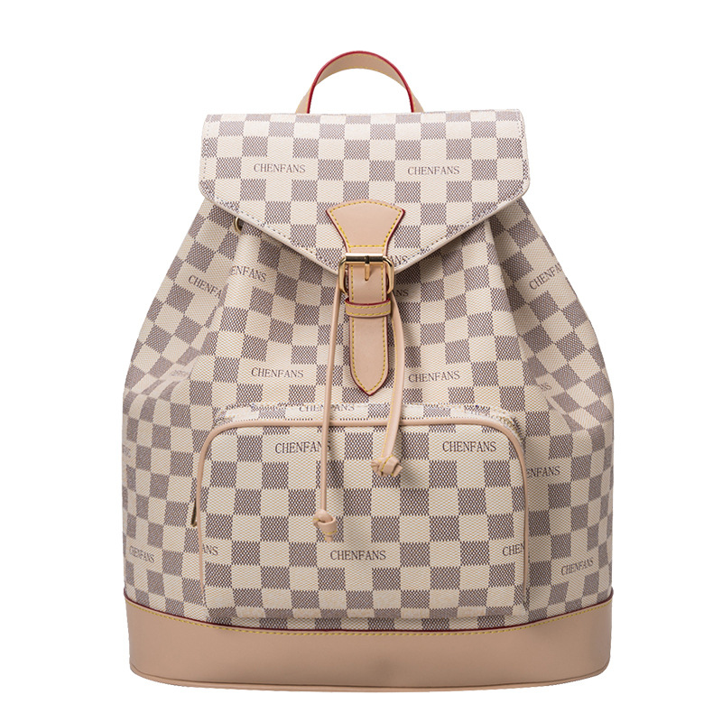 Made In China famous brand backpack #135 European and American fashion new high-capacity women's large schoolbag chessboard lattice drawstring outdoor Backpack, White grid poker pattern
Made In China famous brand backpack #135 European and American fashion new high-capacity women's large schoolbag chessboard lattice drawstring outdoor Backpack, White grid poker pattern