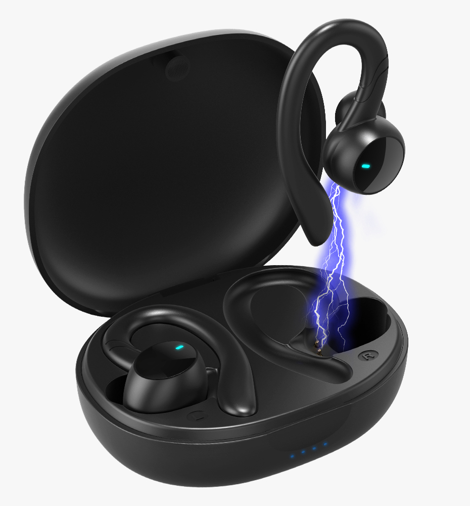 TWS T4pro earphones premium sound noise cancellation Headphone stereo ear hook in-ear wireless bluetooth headsets, Black
TWS T4pro earphones premium sound noise cancellation Headphone stereo ear hook in-ear wireless bluetooth headsets, Black