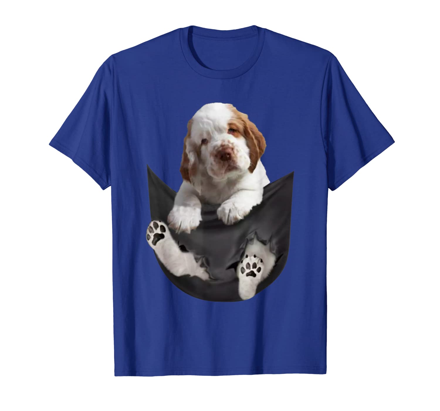 Clumber Spaniel in the pocket - funny dog image gift t-shirt T-Shirt, White;black
Clumber Spaniel in the pocket - funny dog image gift t-shirt T-Shirt, White;black