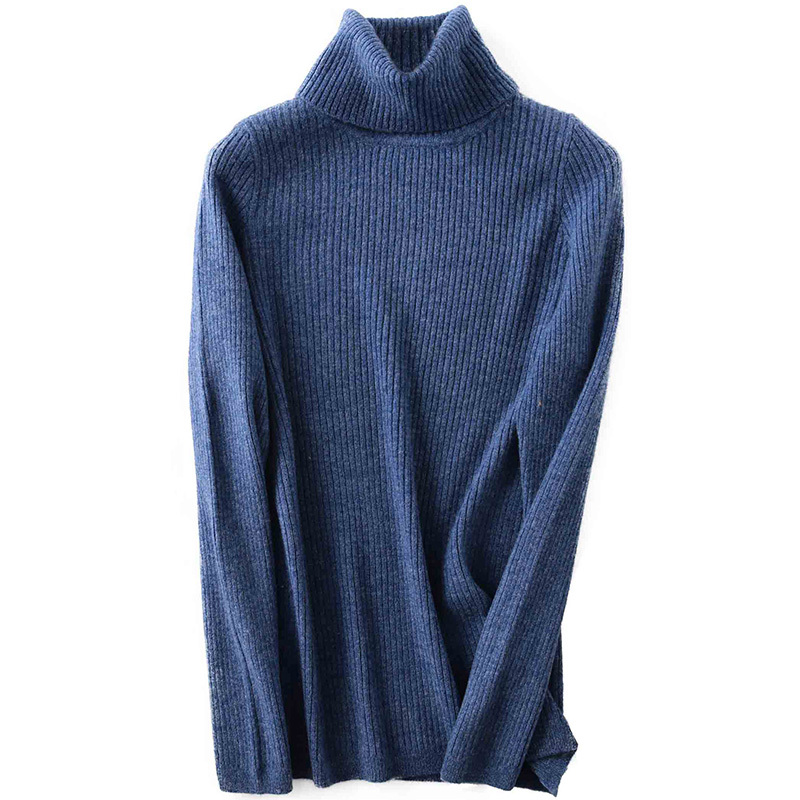 100% Merino Wool Turtleneck Sweater Women Autumn Winter Warm Soft knitted Pullover Femme Jumper Women Cashmere Sweater 210218