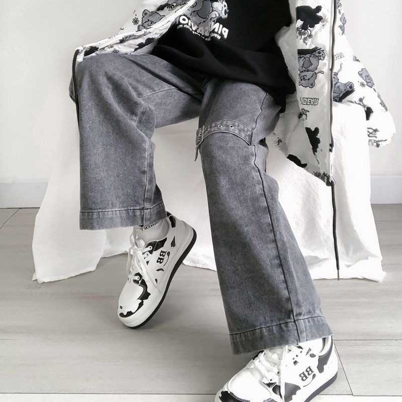 High Waist Loose Wide Leg Jean Plus Size Fashionable Casual Straight Pants Mom Vintage Washed Boyfriend 210809