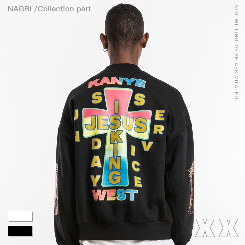 2021 New 20s Hoodie Men Women Oversize High Quality Cross Printed Sweatshirts Loose Jesus Is King Pullover Gv27, Black2
2021 New 20s Hoodie Men Women Oversize High Quality Cross Printed Sweatshirts Loose Jesus Is King Pullover Gv27, Black2