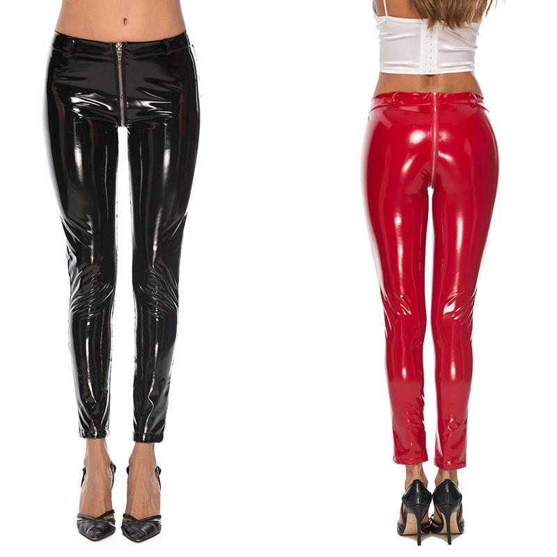Sexy Costumes Women PVC Vinyl Leather Liquid Wet Look Double Zippered Shiny Slim Leggings Skinny Pants Cat Woman Costume, Black
Sexy Costumes Women PVC Vinyl Leather Liquid Wet Look Double Zippered Shiny Slim Leggings Skinny Pants Cat Woman Costume, Black