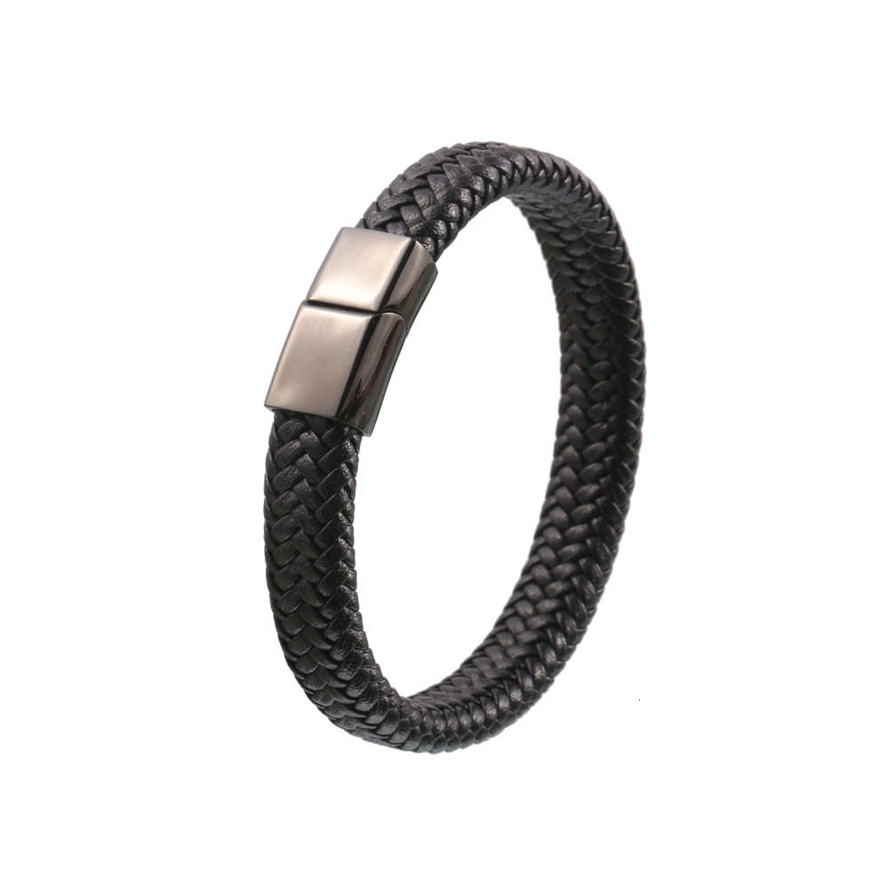 ,bracelet Popular men's magnetic buckle leather bracelet woven stainless steel Leather Bracelet leopard pattern, Golden;silver
,bracelet Popular men's magnetic buckle leather bracelet woven stainless steel Leather Bracelet leopard pattern, Golden;silver
