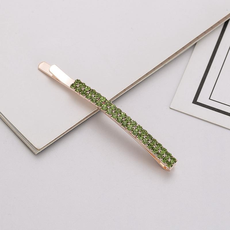 Girl Crystal Rhinestone Hair Clips Lady Women Barrette Colored Blue Red Diamond Hairpin BB Clips Headdress Hairs Accessories