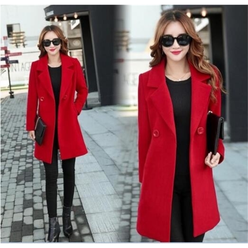 Plus Size 5XL Double Breasted Blue red Long Jacket Female Coats Blazer Feminino Long Sleeve Women Suit Jackets Office Blazers T190903
