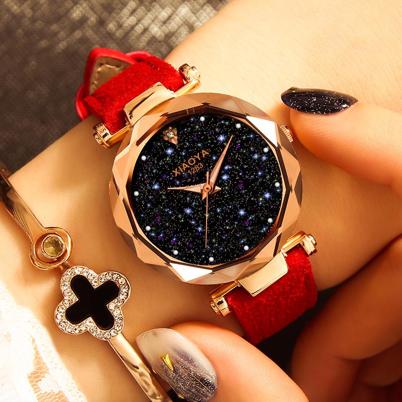 Wristwatches 2021 Ladies Watch Casual Fashion Quartz Starry Sky Multicolor Leather Wristwatch Simple Designer Women Clock Orologio, Black
Wristwatches 2021 Ladies Watch Casual Fashion Quartz Starry Sky Multicolor Leather Wristwatch Simple Designer Women Clock Orologio, Black