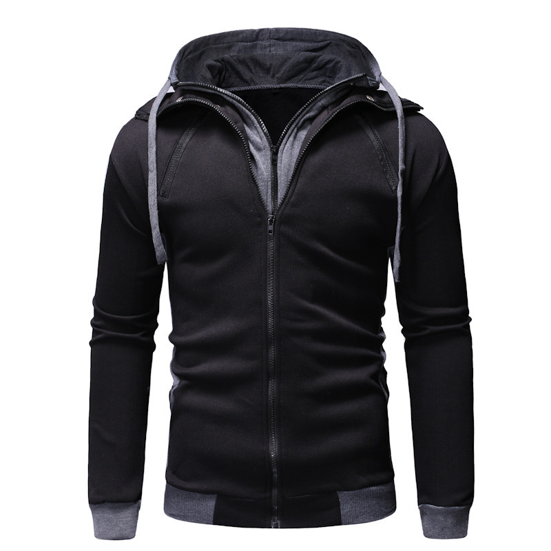 Autumn Winter Men Hoodies Jacket Zipper Hoodies Warm Fleece Sweatshirt Male Hood Casual Coat and Jackets Men Detachable Hood 201128