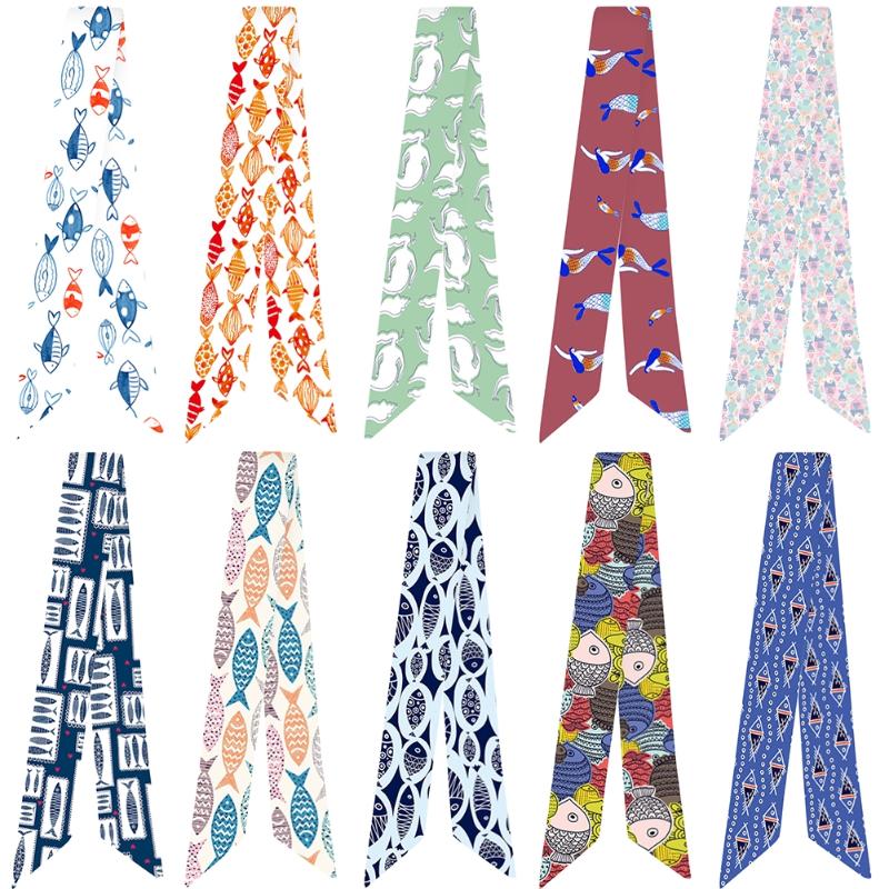 Scarves Japanese Style Ocean Fish Print Variety Bag Handle Tie Wrap Silk Scarf Small Fashion Handbag
Scarves Japanese Style Ocean Fish Print Variety Bag Handle Tie Wrap Silk Scarf Small Fashion Handbag
